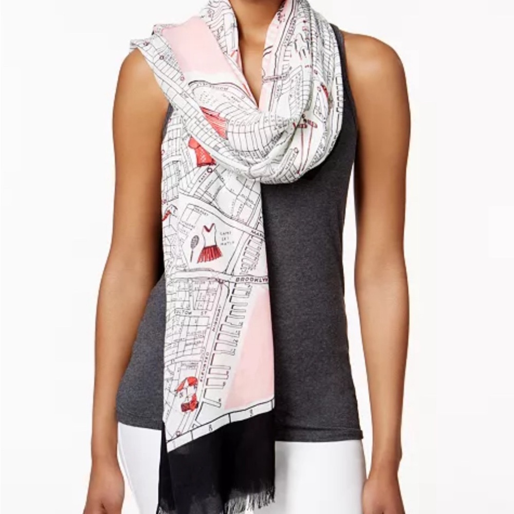 Kate Spade New York map print scarf